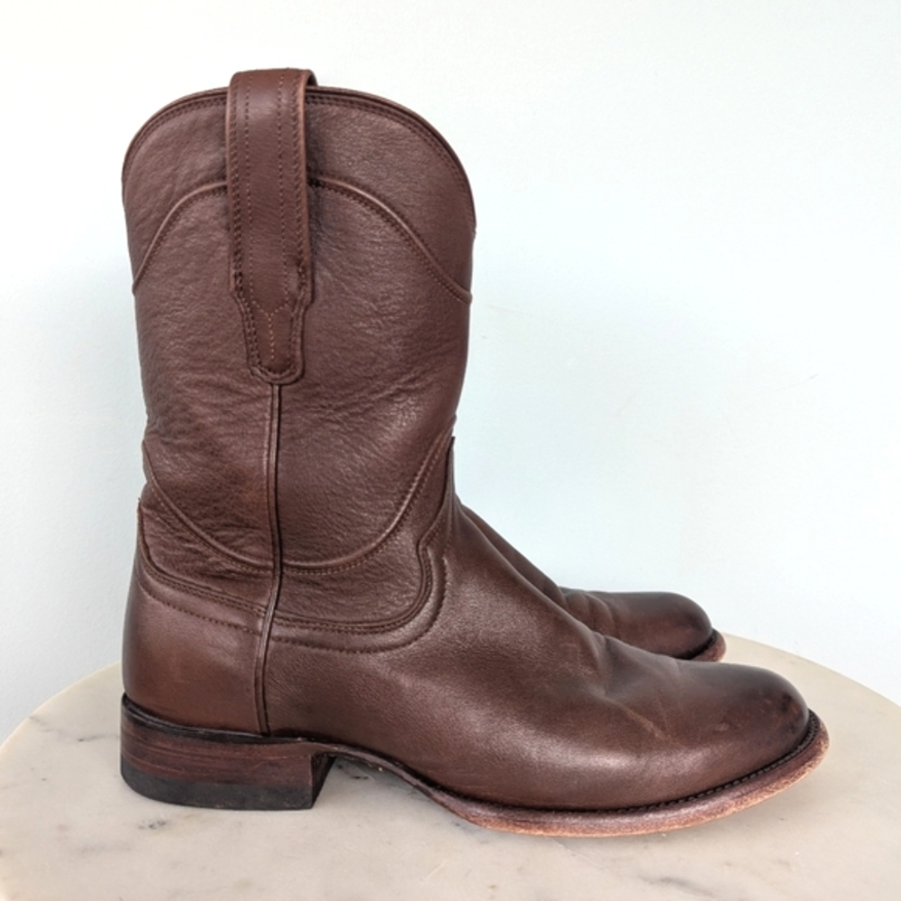 Tecovas Men's The Earl Brown Leather Western Roper Boots - Picture 4 of 11